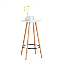 Netto Marken-Discount CLP Stehtisch Mijas rund natura (rund) Farbe:weißGestell Farbe:natur (rund) Angebot