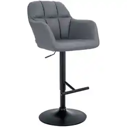 Netto Marken-Discount CLP Barhocker Natoma Kunstleder schwarz Farbe:grauMaterial Gestell:Metall matt schwarz Angebot