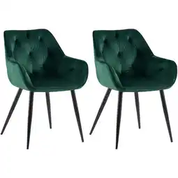 Netto Marken-Discount CLP 2er Set Esszimmerstühle Cassis Farbe:grünMaterial:Samt Angebot