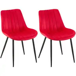 Netto Marken-Discount CLP 2er Set Stühle Rahden Samt Farbe:rot Angebot