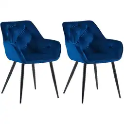 Netto Marken-Discount CLP 2er Set Esszimmerstühle Cassis Farbe:blauMaterial:Samt Angebot