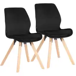 Netto Marken-Discount CLP 2er Set Stuhl Luna Samt Farbe:schwarzMaterial:Samt Angebot