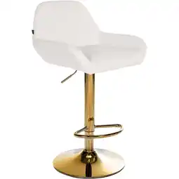 Netto Marken-Discount CLP Barhocker Braga Gold Kunstleder Farbe:weiß Angebot
