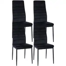 Netto Marken-Discount CLP 4er Set Esszimmerstühle Mayfair Samt Farbe:schwarzMaterial:Samt Angebot