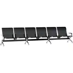 Netto Marken-Discount CLP 6er Wartebank Airport Kunstleder Farbe:schwarz/schwarz Angebot