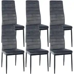 Netto Marken-Discount CLP 6er Set Esszimmerstühle Mayfair Samt Farbe:grauMaterial:Samt Angebot