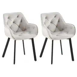Netto Marken-Discount CLP 2er Set Esszimmerstuhl Antigo Samt Farbe:grau Angebot