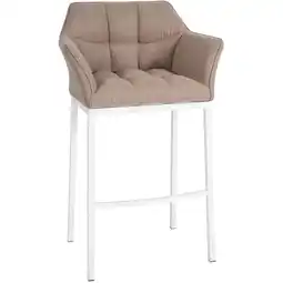 Netto Marken-Discount CLP Barhocker Damaso W Filz mit 4-Fuß Gestell Farbe:taupeGestell Farbe:weiß Angebot