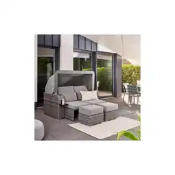 Netto Marken-Discount HOME DELUXE Strandkorb mit Liegefunktion HOLBY - Grau Angebot