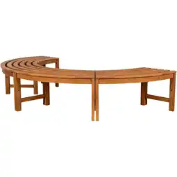 Netto Marken-Discount CLP Baumbank Male 250 cm halbrund OHNE Rückenlehne Farbe:teak Angebot