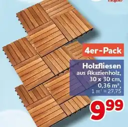 CENTERSHOP Holzfliesen aus Akazienholz Angebot