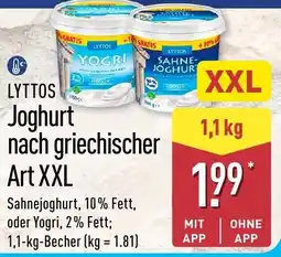 Aldi Nord LYTTOS Joghurt nach griechischer Art XXL Angebot