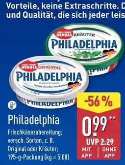 Aldi Nord Philadelphia Frischkäse Zubereitung Angebot