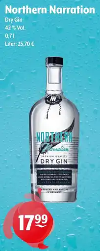 Getränke Hoffmann Northern Narration Dry Gin Angebot