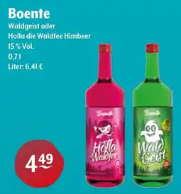 Getränke Hoffmann Boente Waldgeist oder Holla die Waldfee Himbeer Angebot