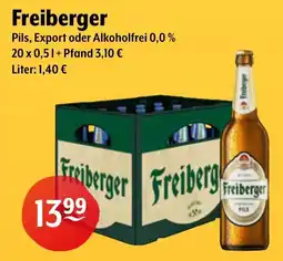 Getränke Hoffmann Freiberger Pils, Export oder Alkoholfrei Angebot