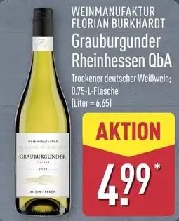 Aldi Nord Weinmanufaktur Florian Burkhardt Grauburgunder Angebot