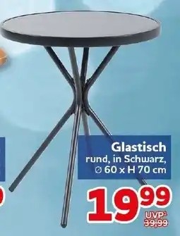 CENTERSHOP Glastisch rund, in Schwarz Angebot