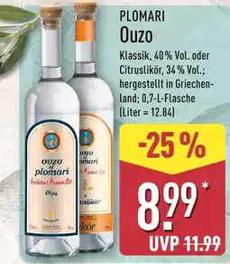 Aldi Nord PLOMARI Ouzo Angebot