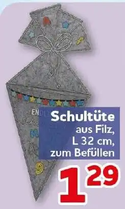 CENTERSHOP Schultüte aus Filz Angebot