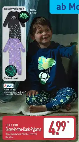 Aldi Nord LILY & DAN Glow-in-the-Dark-Pyjama Angebot