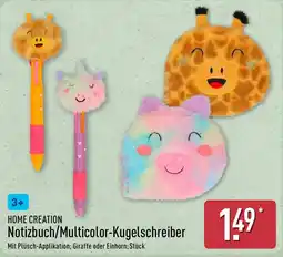 Aldi Nord HOME CREATION Notizbuch/Multicolor-Kugelschreiber Angebot