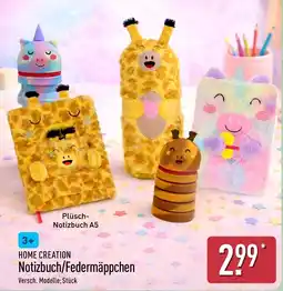Aldi Nord HOME CREATION Notizbuch/Federmäppchen Angebot