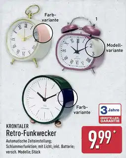Aldi Nord Krontaler Retro-Funkwecker Angebot