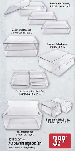Aldi Nord HOME CREATION Aufbewahrungsbox(en) Angebot