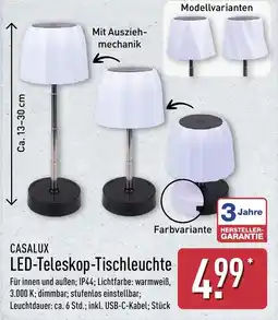 Aldi Nord CASALUX LED-Teleskop-Tischleuchte Angebot