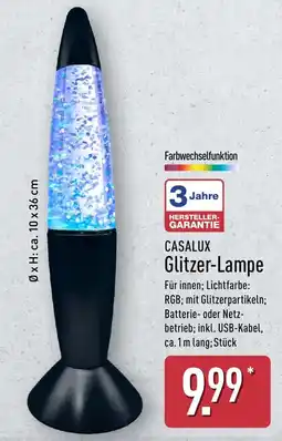 Aldi Nord CASALUX Glitzer-Lampe Angebot