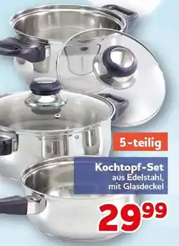 CENTERSHOP Kochtopf-Set aus Edelstahl, mit Glasdeckel Angebot