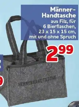 CENTERSHOP Männer-Handtasche aus Filz Angebot