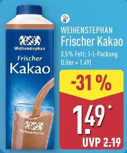 Aldi Nord Weihenstephan Frischer Kakao Angebot