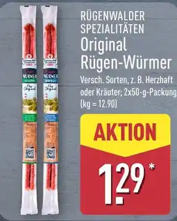 Aldi Nord Rügenwalder Spezialitäten Original Rügen-Würmer Angebot