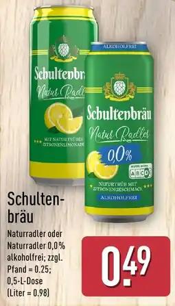 Aldi Nord Schultenbräu Naturradler Angebot