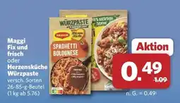 Combi Maggi Fix und frisch oder Herzensküche Würzpaste Angebot