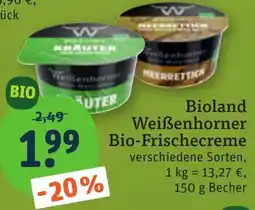 tegut Bioland Weißenhorner Bio-Frischecreme Angebot