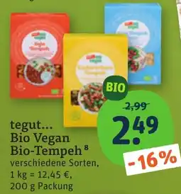 tegut tegut... Bio Vegan Bio-Tempeh Angebot