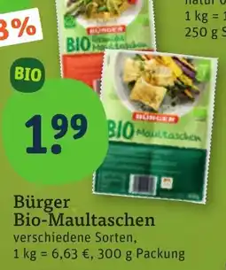 tegut Bürger Bio-Maultaschen Angebot