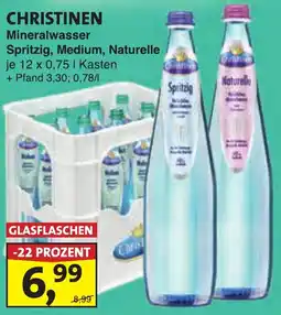 Lösch Depot CHRISTINEN Mineralwasser Spritzig, Medium, Naturelle Angebot