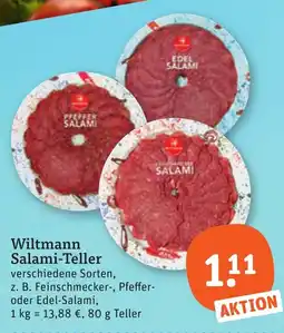 tegut Wiltmann Salami-Teller Angebot