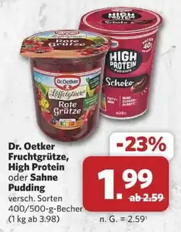 Combi Dr. Oetker Fruchtgrütze, High Protein oder Sahne Pudding Angebot