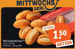 tegut Weizenbrötchen 38 Angebot
