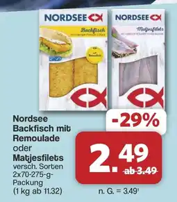 Famila Nord West Nordsee Backfisch mit Remoulade oder Matjesfilets Angebot