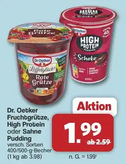 Famila Nord West Dr. Oetker Fruchtgrütze, High Protein oder Sahne Pudding Angebot