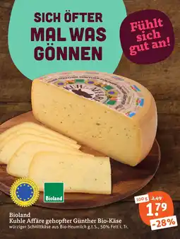 tegut Bioland Kuhle Affäre gehopfter Günther Bio-Käse Angebot