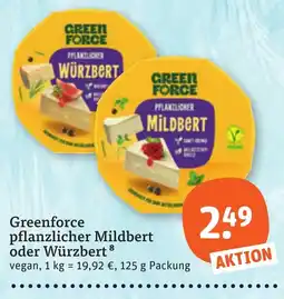 tegut Greenforce pflanzlicher Mildbert Angebot