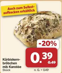 Famila Nord West Kürbiskernbrötchen mit Karotte Angebot
