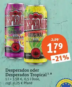 tegut Desperados oder Desperados Tropical Angebot